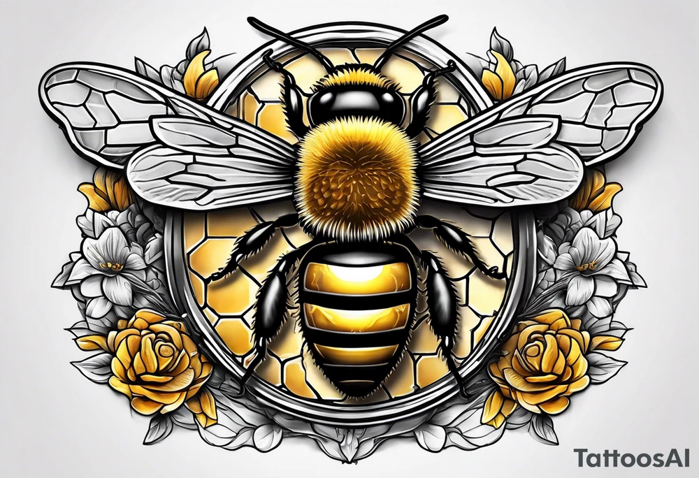 honey bee hive tattoo idea