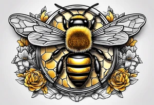 honey bee hive tattoo idea