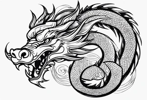 Dragón chino tattoo idea