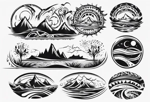 landscape tribal tattoo idea