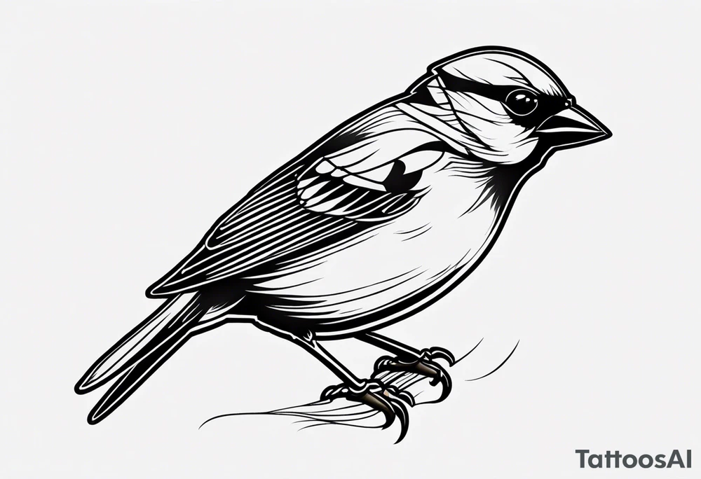 Sparrow traditional tattoo idea