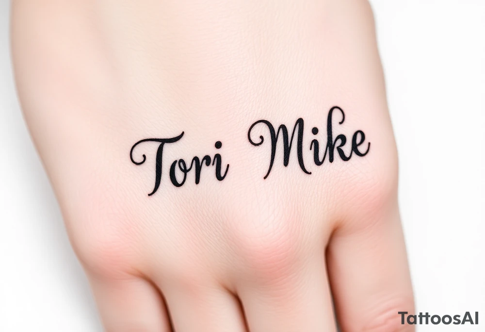 Tori Mike  ambigram tattoo idea