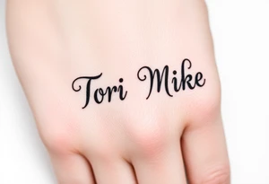 Tori Mike  ambigram tattoo idea