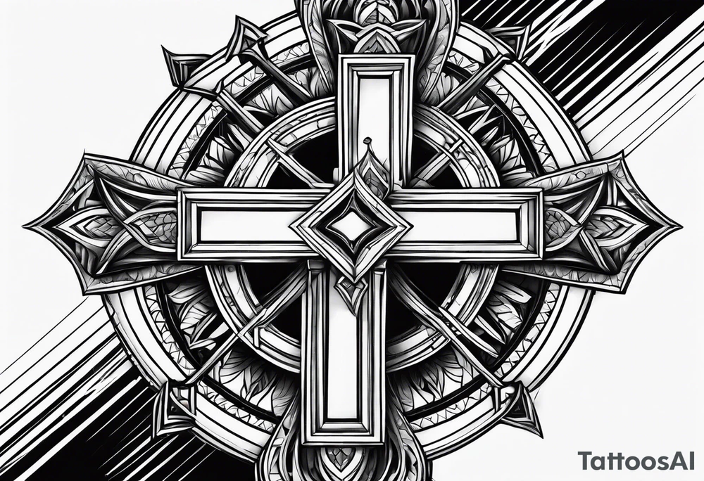 a cross on my forearm tattoo idea