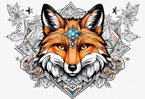 fox who look up the stars tattoo idea