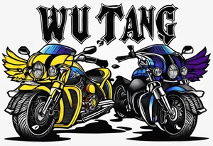 Wu-Tang label but instead of it, saying Wu-Tang  write, down by Law gothic old english tattoo idea