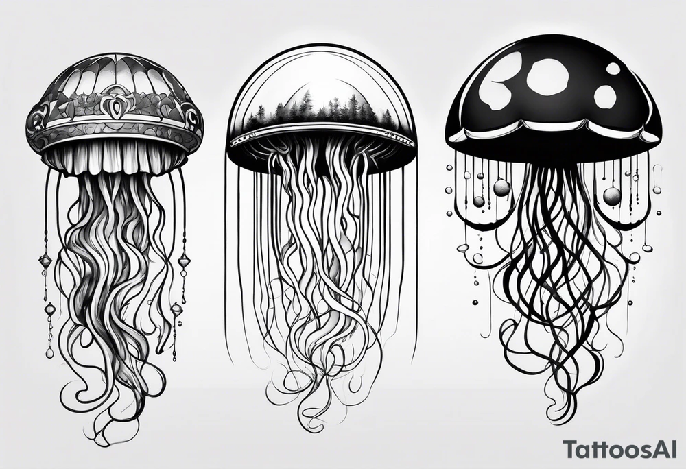 Space jellyfish tattoo idea