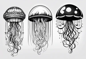 Space jellyfish tattoo idea