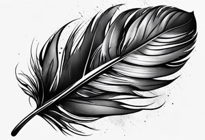 Bloody feather tattoo idea