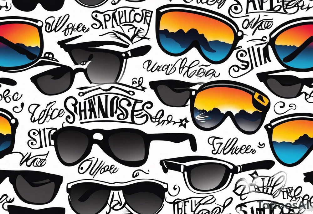 sunglasses officer tattoo idea