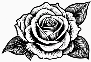 small rose with steam tattoo idea