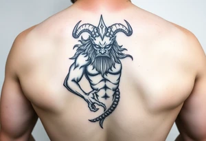 realistic poseidon tattoo idea