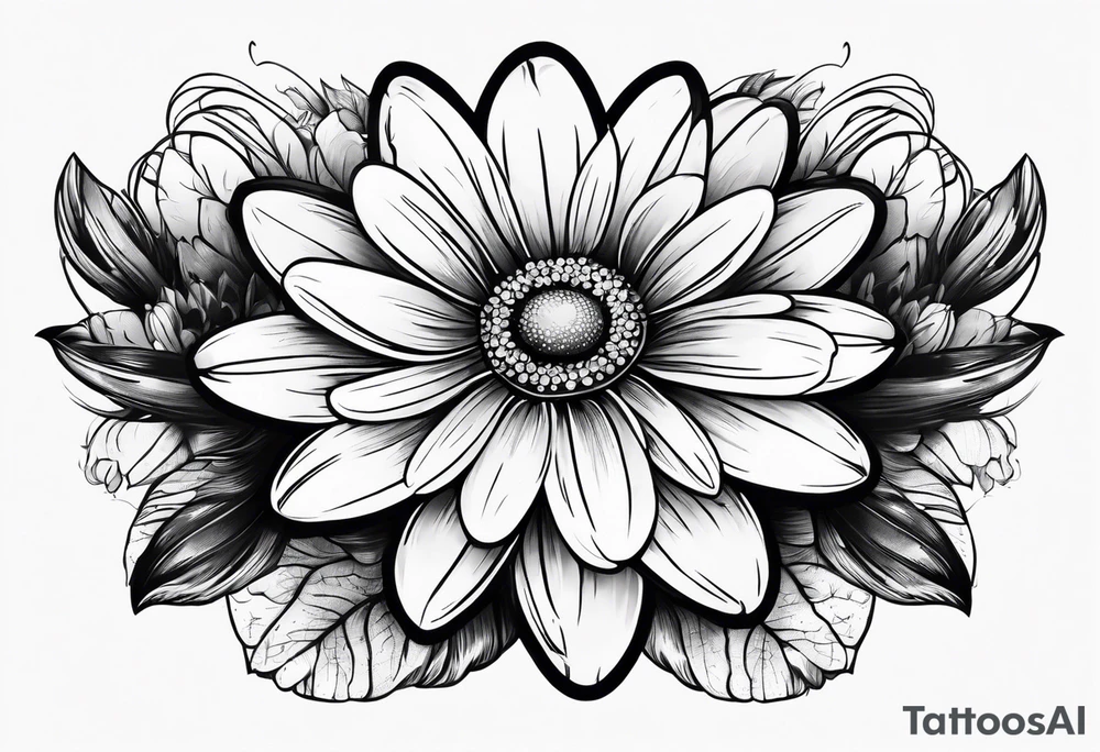 Daisy infinity symbol tattoo idea