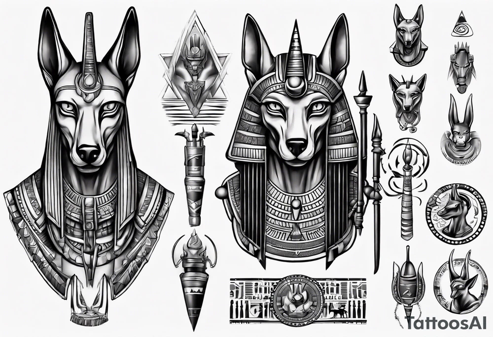 Egyptian god Anubis tattoo idea