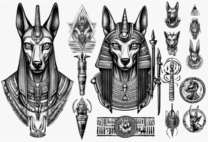 Egyptian god Anubis tattoo idea