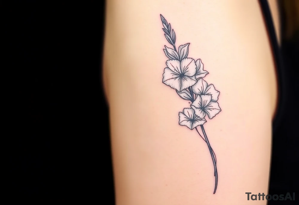 Quotes, paintbrushes, Gladiolus tattoo idea