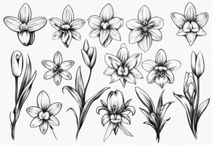 Snowdrop and bow tattoo idea