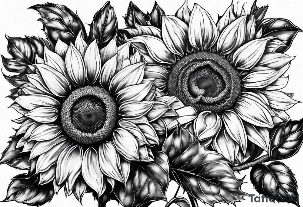 Sunflower tattoo idea