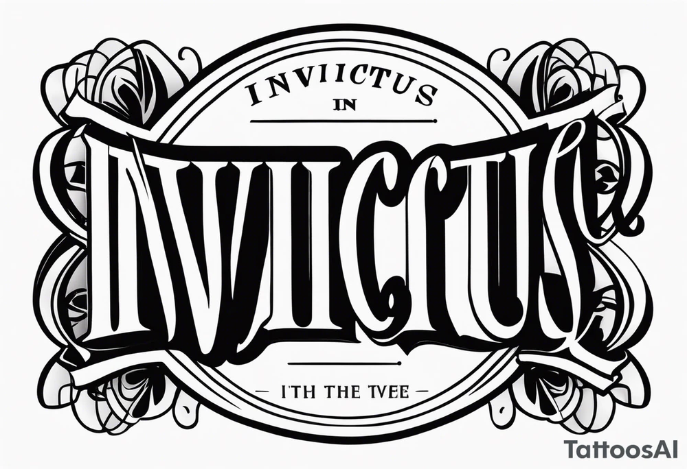 The word INVICTUS in all caps. tattoo idea