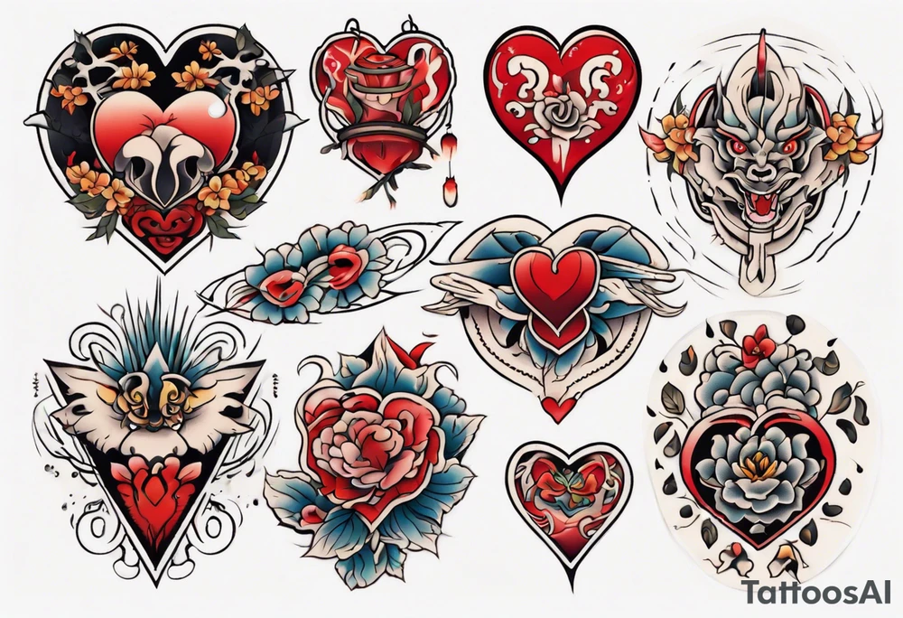 traditional heart tattoo tattoo idea