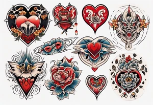 traditional heart tattoo tattoo idea