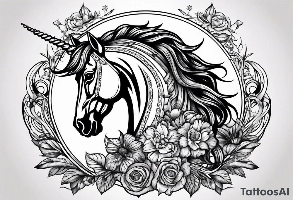 unicorn tattoo idea