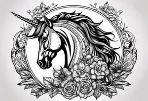 unicorn tattoo idea