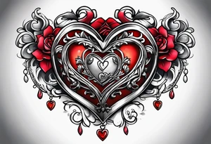 heart locket tattoo idea