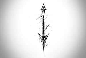 one  arrow  that look down tattoo idea