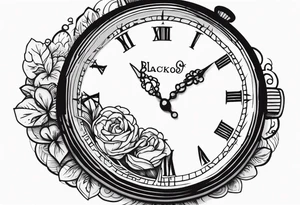 Pocket watch at 9:45 tattoo idea