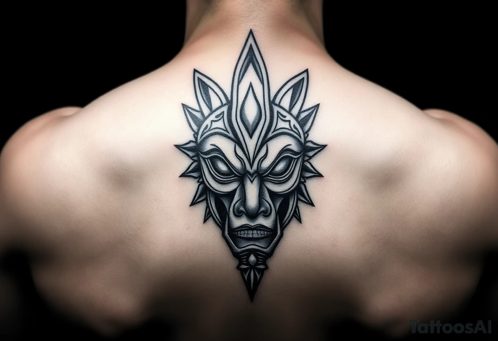 african mask tattoo idea