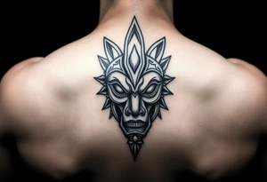 african mask tattoo idea