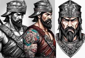 Warrior soldier tattoo idea