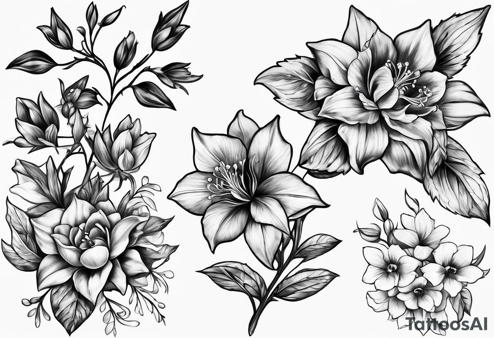 Larkspur tattoo idea