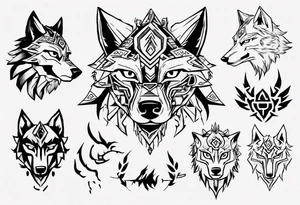 wolf head from zelda breath of the wild tattoo idea