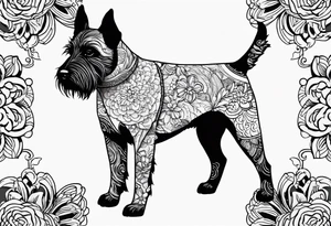 tattoo for my white and black spotted 
mountain terrier named buddy tattoo idea