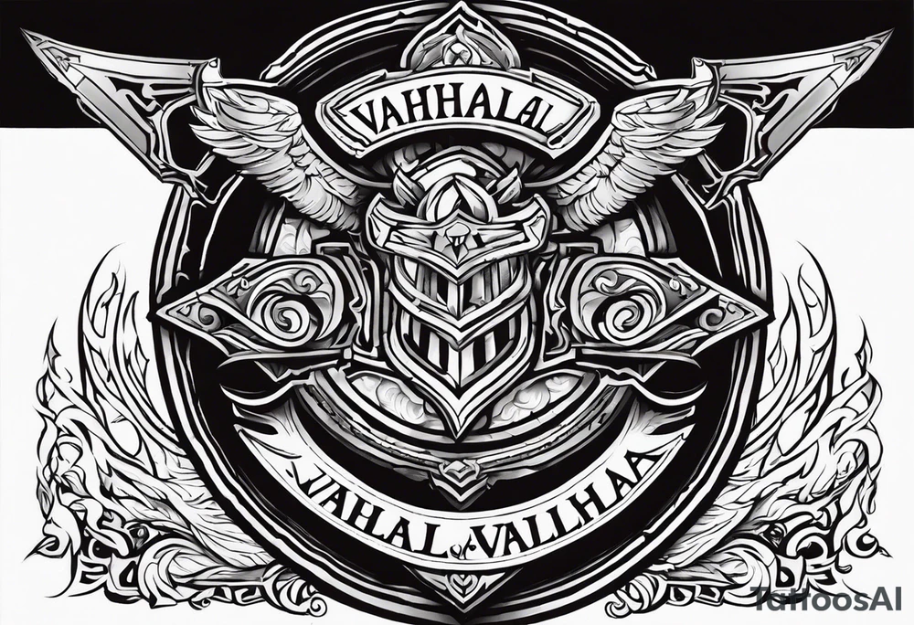 Valhalla on fireshield sword tattoo idea