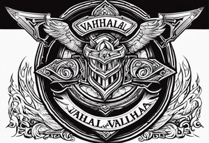 Valhalla on fireshield sword tattoo idea