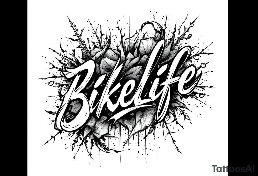 Bikelife tattoo simple text only tattoo idea