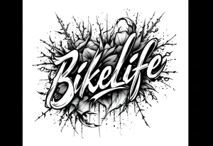 Bikelife tattoo simple text only tattoo idea