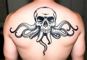 Pirate skull with octopus tattoo idea