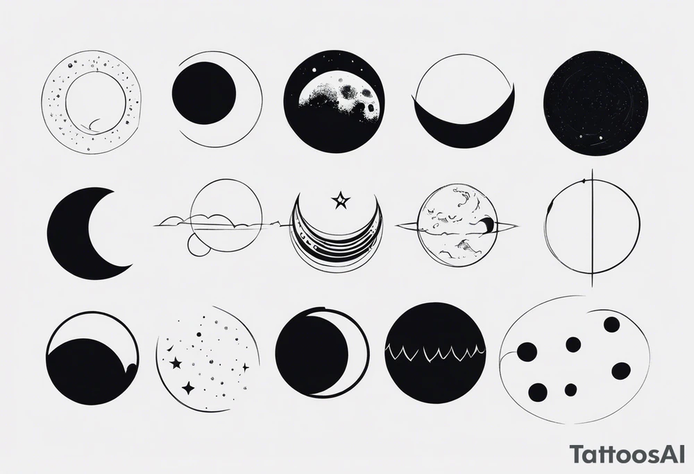 Lunar phases tattoo idea
