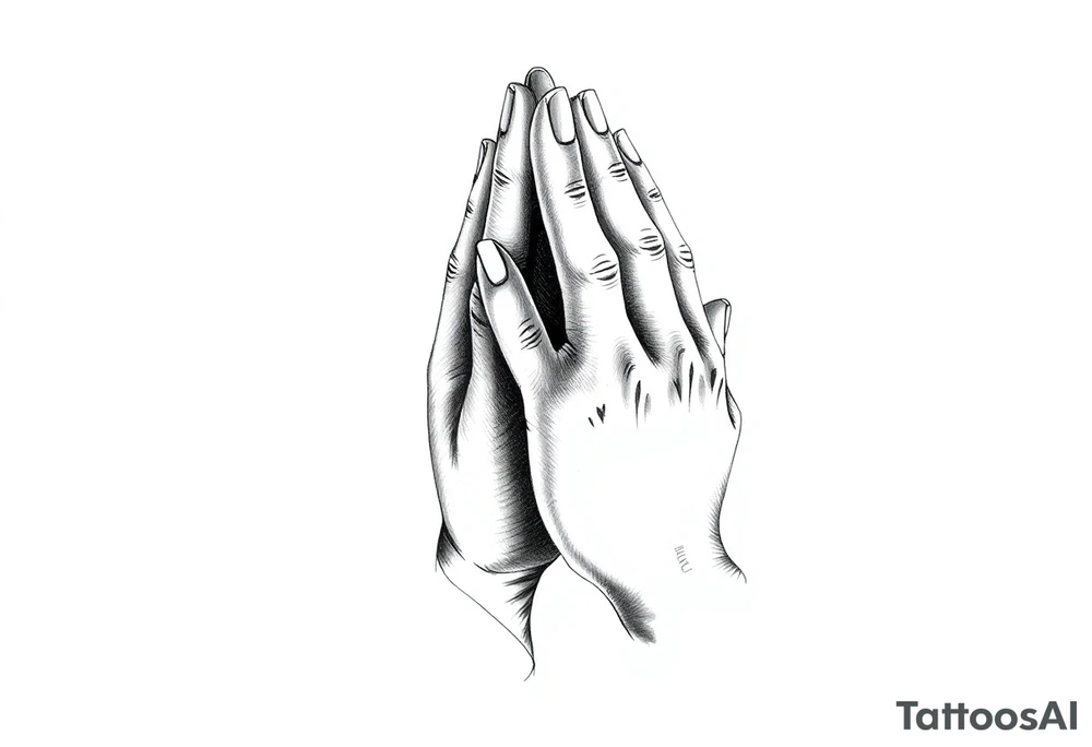 Prayer hands tattoo idea