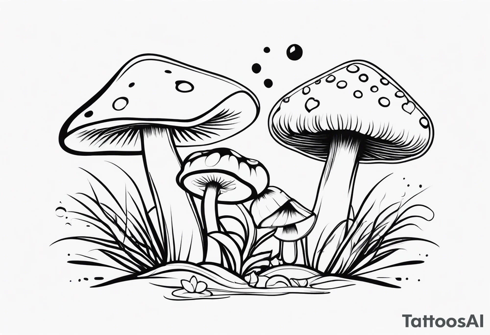 Charming Mushroom tattoo idea