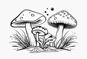 Charming Mushroom tattoo idea