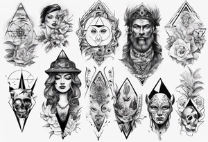 7 modern wonders of the world tattoo idea