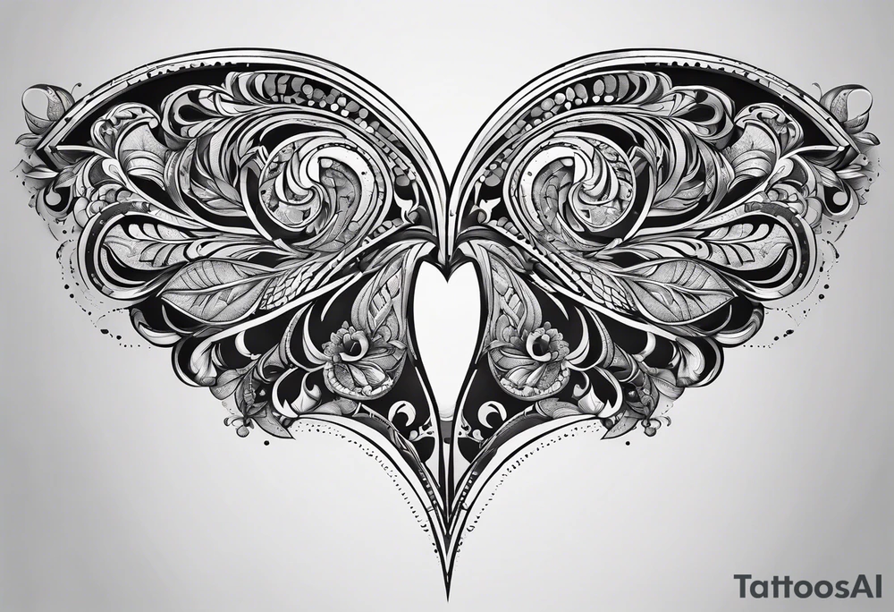 simple Dimond shape, split in two distinct parts that are symmetrical, resembling lungs or breathing tattoo idea