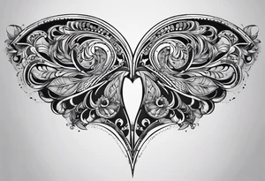 simple Dimond shape, split in two distinct parts that are symmetrical, resembling lungs or breathing tattoo idea