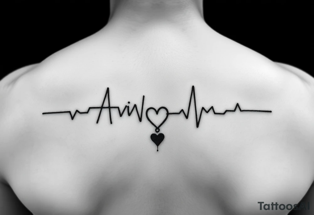 Name Aria to be written like a ECG with a little black heart at the end
Minimal tattoo for wrest tattoo idea