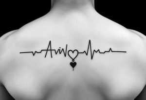 Name Aria to be written like a ECG with a little black heart at the end
Minimal tattoo for wrest tattoo idea